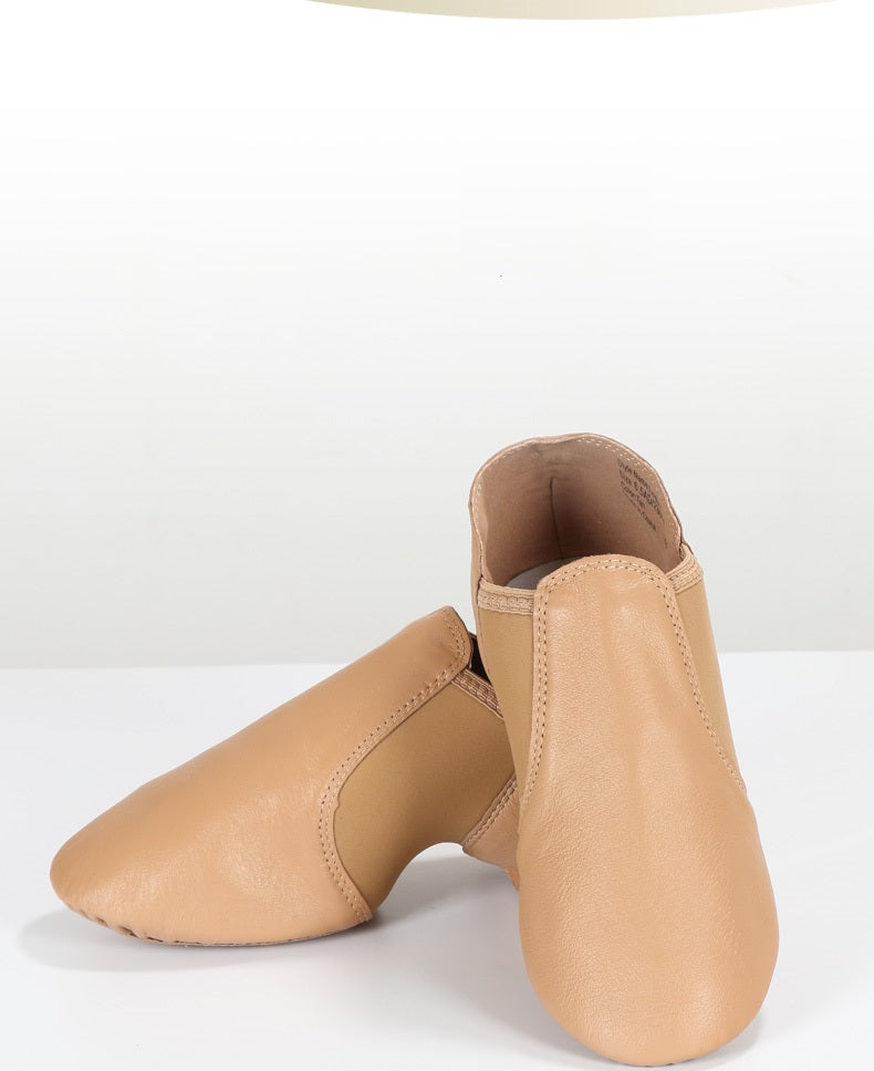 Neoprene Elastic Slip-on Jazz Shoes TAN