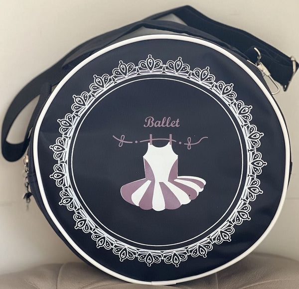 Fashion Girl Ballet Small Round Barrel Bag